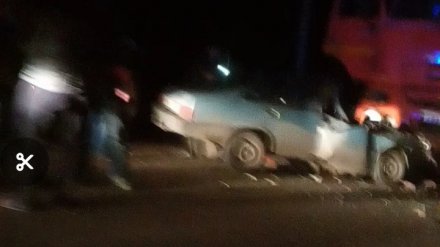 Водитель легковушки разбился в ДТП с КамАЗом в Воронежской области