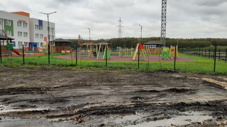Под Воронежем ведущим малышей в детсад по трассе родителям пообещали тротуар