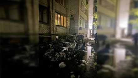 В центре Воронежа сгорела машина жены крупного бизнесмена