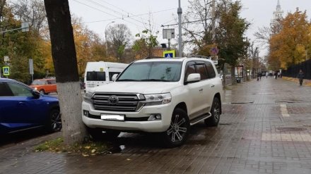 В Воронеже очередного водителя наказали за парковку на тротуаре