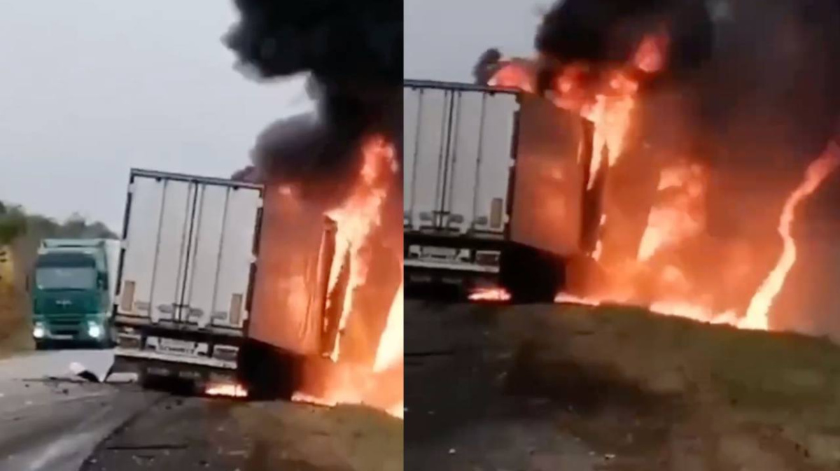 Фура и ВАЗ вспыхнули на трассе в Борисоглебске: погиб водитель | 07.10.2023  | Воронеж - БезФормата