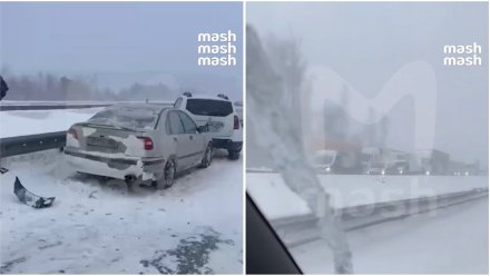 20-километровая пробка образовалась на трассе М-4 в сторону Воронежа из-за массовых ДТП