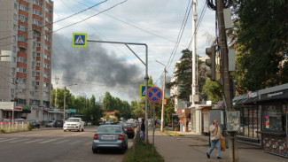 Воронежцы сообщили о пожаре в районе военно-воздушной академии