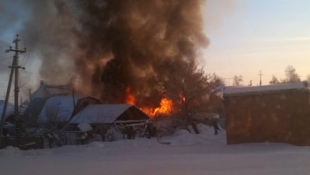 Крупный пожар в центре воронежского села унёс жизнь мужчины