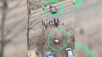 Момент с разорвавшейся легковушкой у ЖК «Цветной бульвар» в Воронеже показали на видео