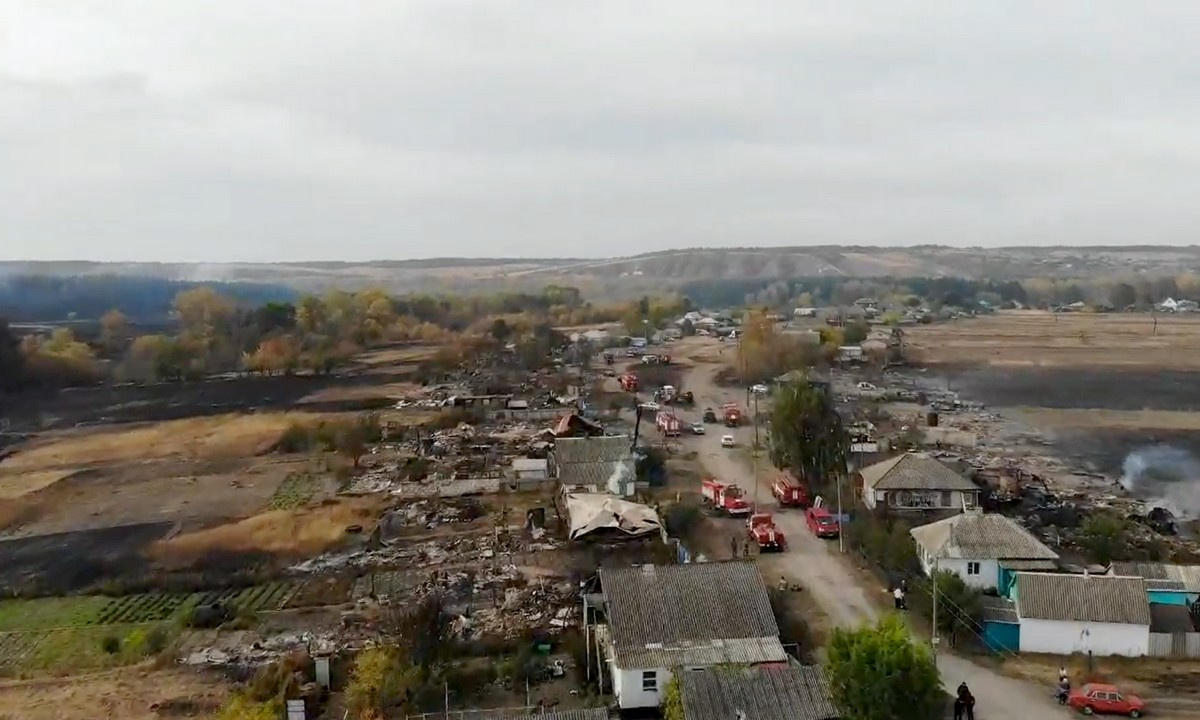 Сгоревшее воронежское село с высоты показали на видео – Новости Воронежа и  Воронежской области – Вести Воронеж