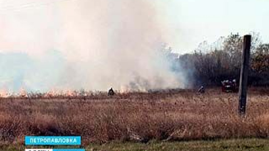 В Петропавловке несколько часов тушили крупный пожар