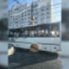 Пассажирский автобус загорелся в час пик в Воронеже