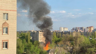 Воронежцы показали на видео последствия пожара возле жилых домов на Левом берегу