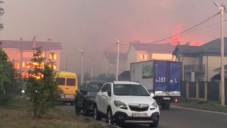 В воронежском селе Ямное огонь перекинулся на жилые дома