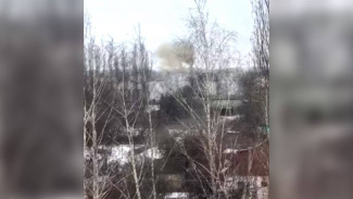 Появилось видео с места взрыва беспилотника в Воронежской области
