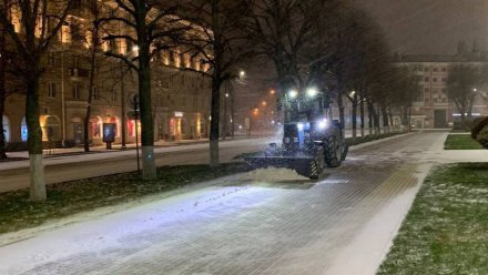 Коммунальщики продолжили борьбу с последствиями снегопада в Воронеже