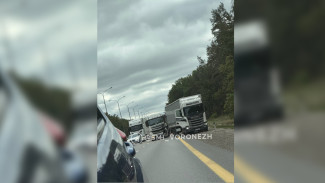 16-километровая пробка образовалась на трассе под Воронежем