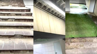 Воронежцы показали на видео затопленный и разрушенный переход у мехзавода