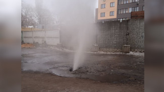 В Воронеже 3 дома остались без отопления из-за бьющего из-под земли фонтана 