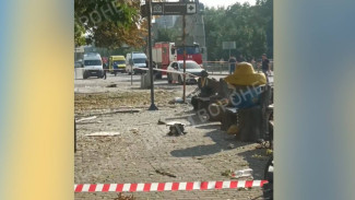 Обломок дрона ВСУ в центре Воронежа показали на видео