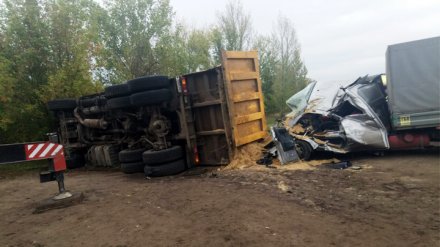 В Воронежской области фура опрокинулась на грузовую «ГАЗель»: пострадал мужчина