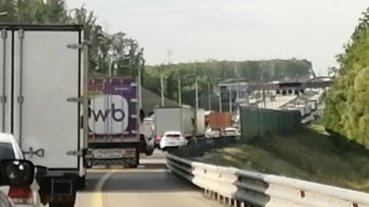 Гигантскую пробку на выезде из Воронежа показали на видео