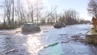 В Воронеже Петровская набережная ушла под воду из-за ночного дождя