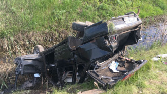 В Воронежской области погиб 77-летний водитель перевернувшейся легковушки