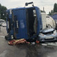 Matiz попал под бетономешалку на Матросова в Воронеже