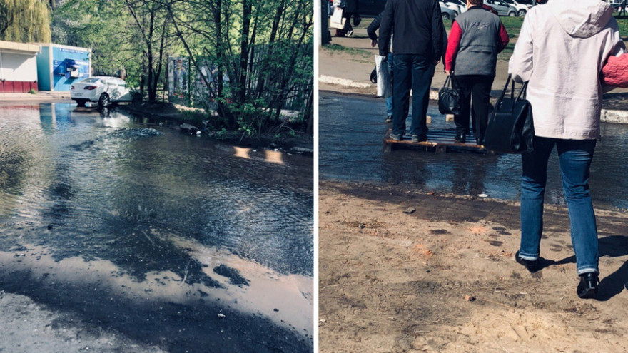 Воронежцы сообщили о серьёзном потопе на улице Лизюкова