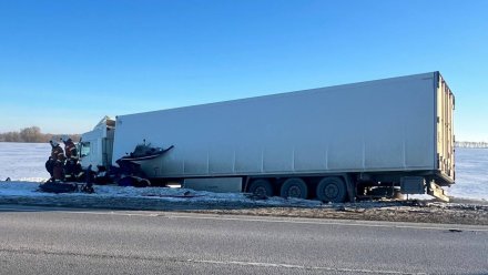 Воронежцам показали фото с места смертельного ДТП с фурой и 4 погибшими