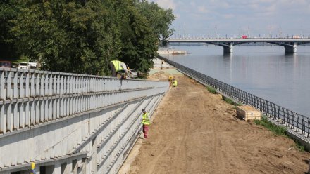 Воронежский губернатор проконтролировал обновление Петровской набережной