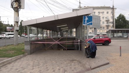 Подземный переход у цирка в Воронеже останется частично перекрытым после обрушения потолка