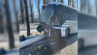 В Воронеже автобус на скорости протаранил столб