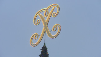 На главной ёлке Воронежа установили императорский вензель