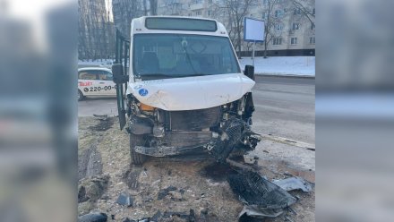 Два человека пострадали в ДТП с маршруткой в Воронеже