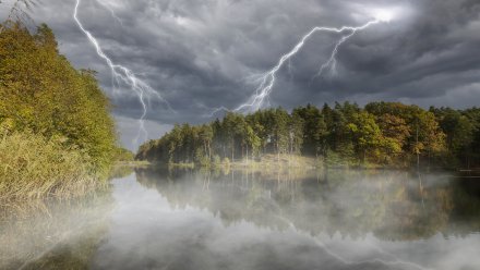 В Воронежской области объявили жёлтый уровень опасности из-за града, гроз и сильного ветра