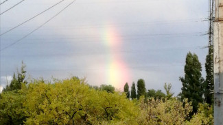 Воронежцы показали на видео необычную радугу в небе над городом