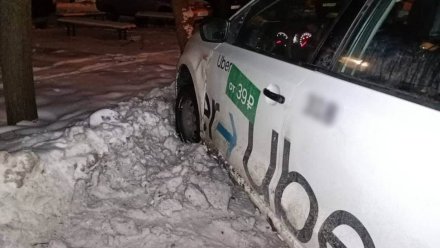 Воронежцы сообщили о врезавшемся в дерево пьяном таксисте