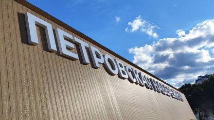 Монтаж входной группы на Петровской набережной в Воронеже вышел на финальный этап