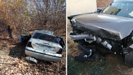 В Воронежской области двое водителей пострадали при столкновении иномарок