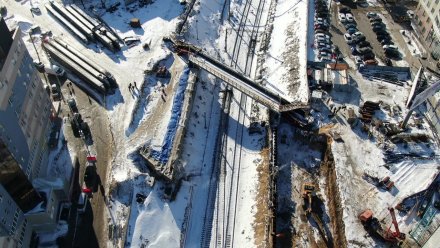 В Воронеже готовятся приступить к монтажу балок виадука на улице Ленина