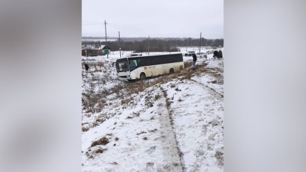 В Воронежской области вылетел в кювет автобус с пассажирами