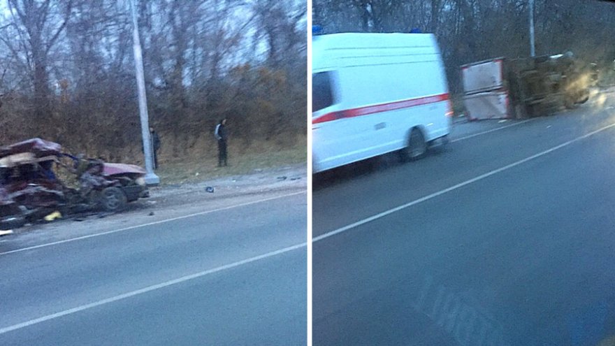 На трассе под Воронежем «ВАЗ» влетел в «Газель»: погибли двое