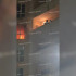 Воронежцы сняли на видео сильный пожар в многоэтажке