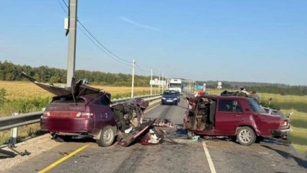 Два автомобиля разорвало пополам после ДТП под Воронежем: погибла женщина