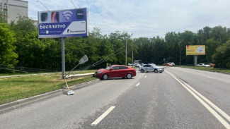 Столб упал на машину с младенцем и 9-летней девочкой в Воронеже