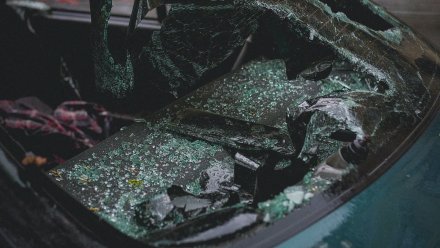 Под Воронежем водитель и пассажир пострадали в перевернувшейся легковушке
