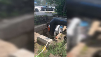 Место масштабной коммунальной аварии в Советском районе Воронежа показали на видео