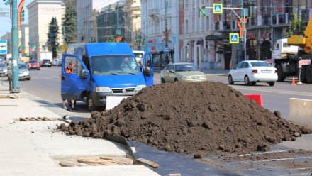 Власти объяснили «барханы» на воронежском проспекте Революции