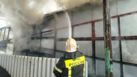 Крахмалопаточный завод загорелся под Воронежем