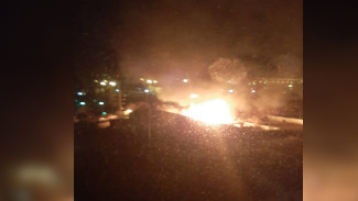В Воронеже произошёл мощный пожар на складе: появилось видео