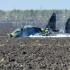Появились фото с места крушения истребителя Су-34 в Воронежской области