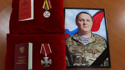 Жене и дочери погибшего на СВО воронежца вручили орден Мужества